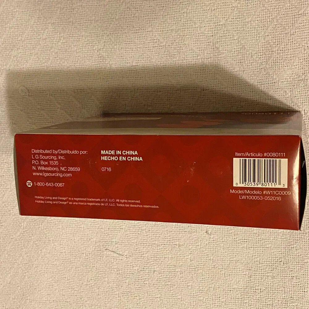 Holiday Living 25ct Ceramic Red C9 Christmas Lights Corded Indoor /Outdoor New